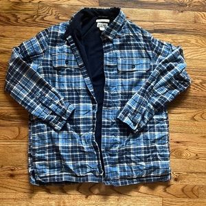L.L. Bean Fleece Lined Flannel, Traditional Fit Size Large